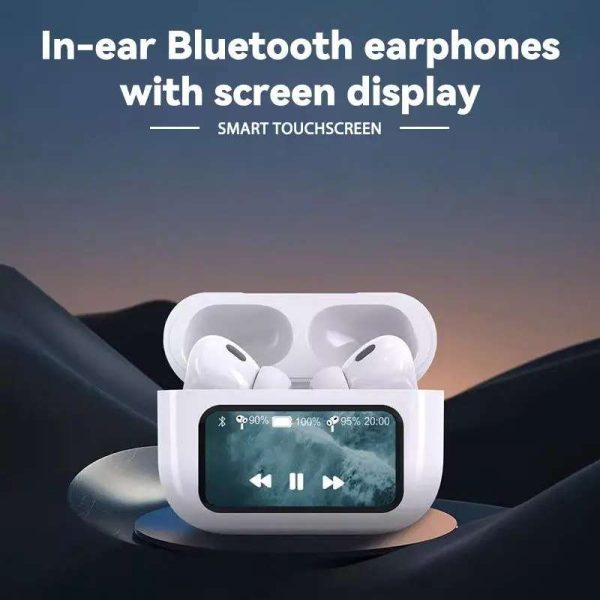 A9 Pro Earbuds Anc/enc Touch Screen Display Noise Reduction Wireless Earbuds For Android & Ios | A9 Pro | A9 Pro Apple Airpods Anc/enc Zhongkelqnxun Touch Control Bt 5.4 Earbuds