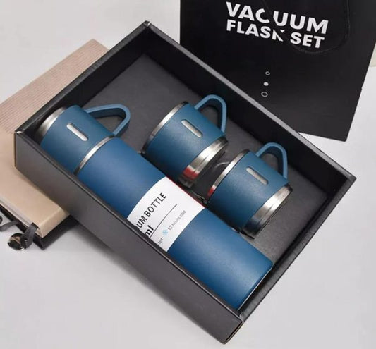 Stainless Steel Vacuum Flask Set Vacuum Insulated Bottle Gift Set Office Business Style Coffee Mug Thermos Bottle Portable Flask 500ml